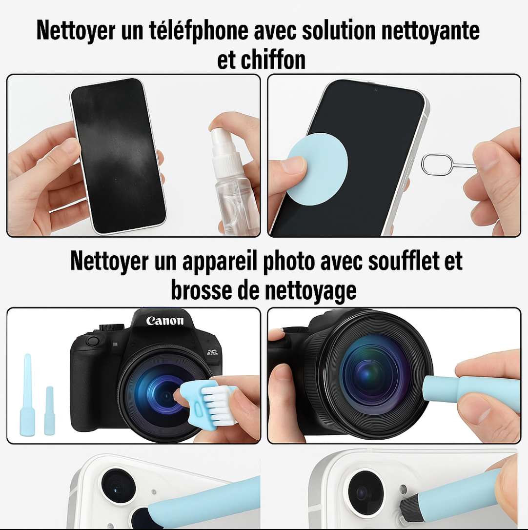 Kit de Nettoyage 20 en 1 – Pour Claviers, Écrans, AirPods & Plus encore ...  !